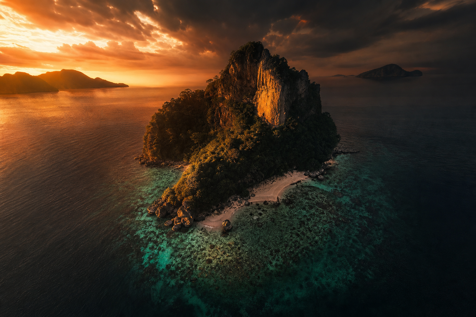 Drone View Tropical Island Drone Wallpaper  7 4K