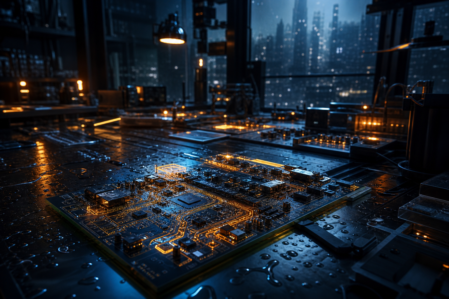 Engineering Desk With PCB Prototypes Electronics Wallpaper  7 4K