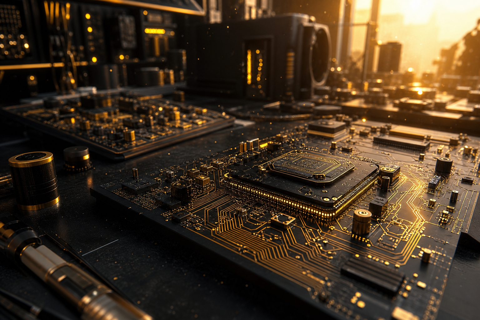 Engineering Desk With PCB Prototypes Electronics Wallpaper  7 4K