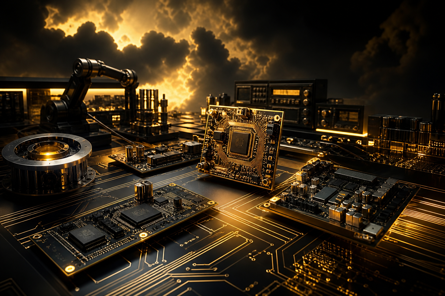 Engineering Desk With PCB Prototypes Electronics Wallpaper  7 4K
