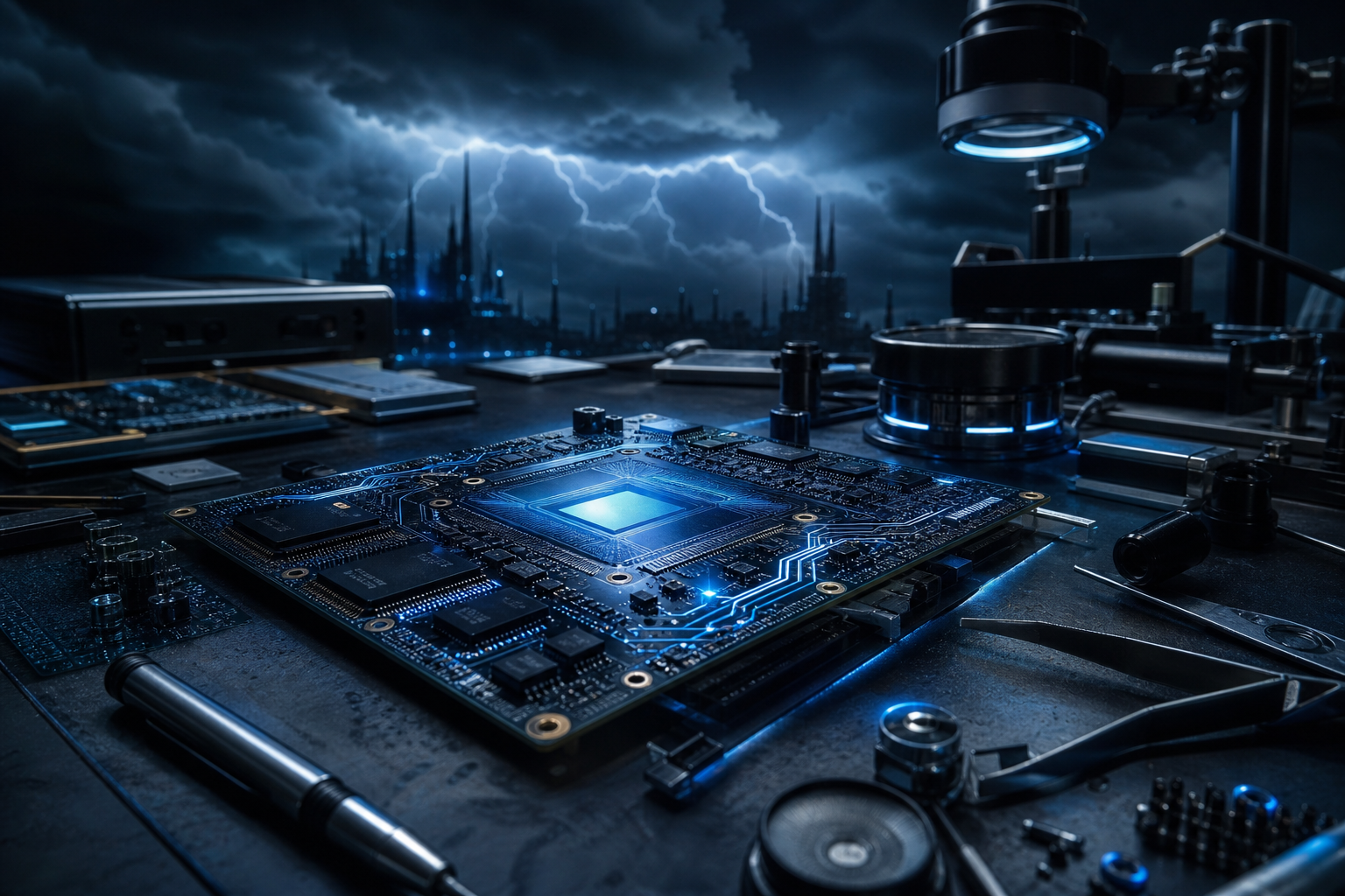 Engineering Desk With PCB Prototypes Electronics Wallpaper 7 4K 11 4K Electronics Wallpaper