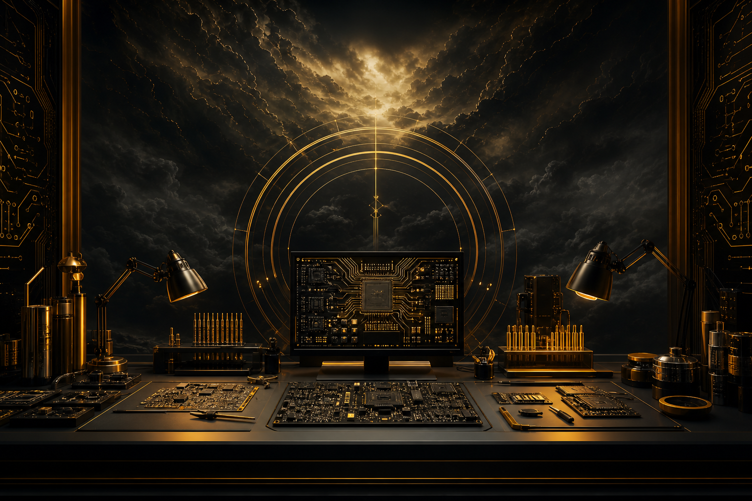 Engineering Desk With PCB Prototypes Electronics Wallpaper  7 4K