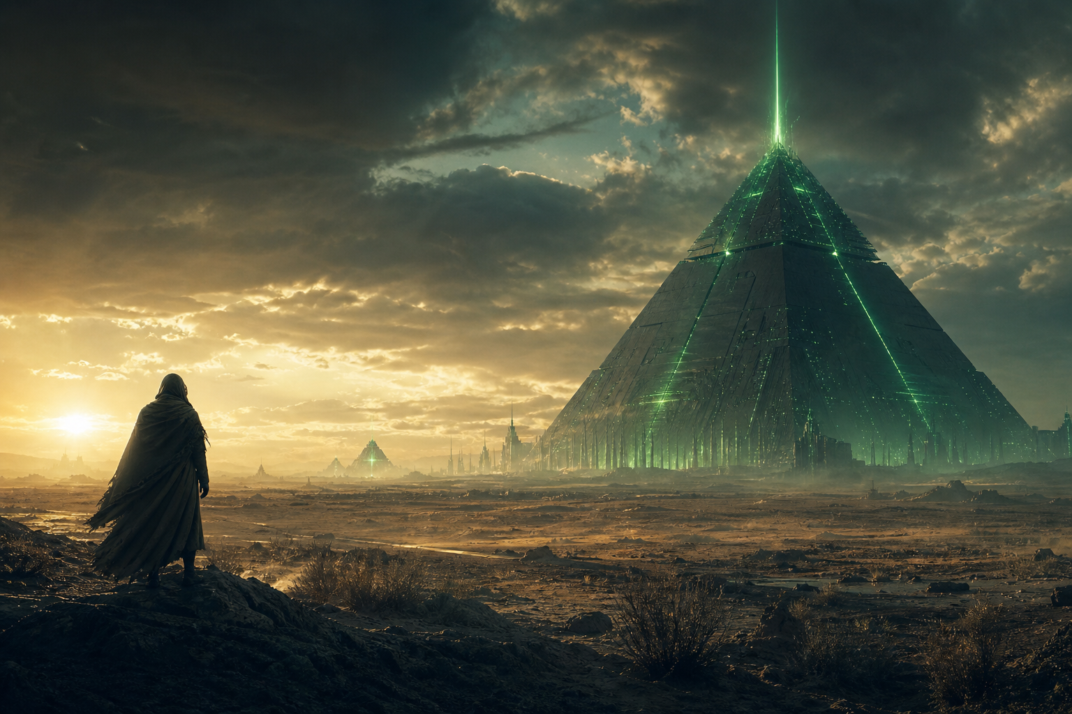 Epic Adventure Desert Scene With Dramatic Clouds Movie Wallpaper  7 4K