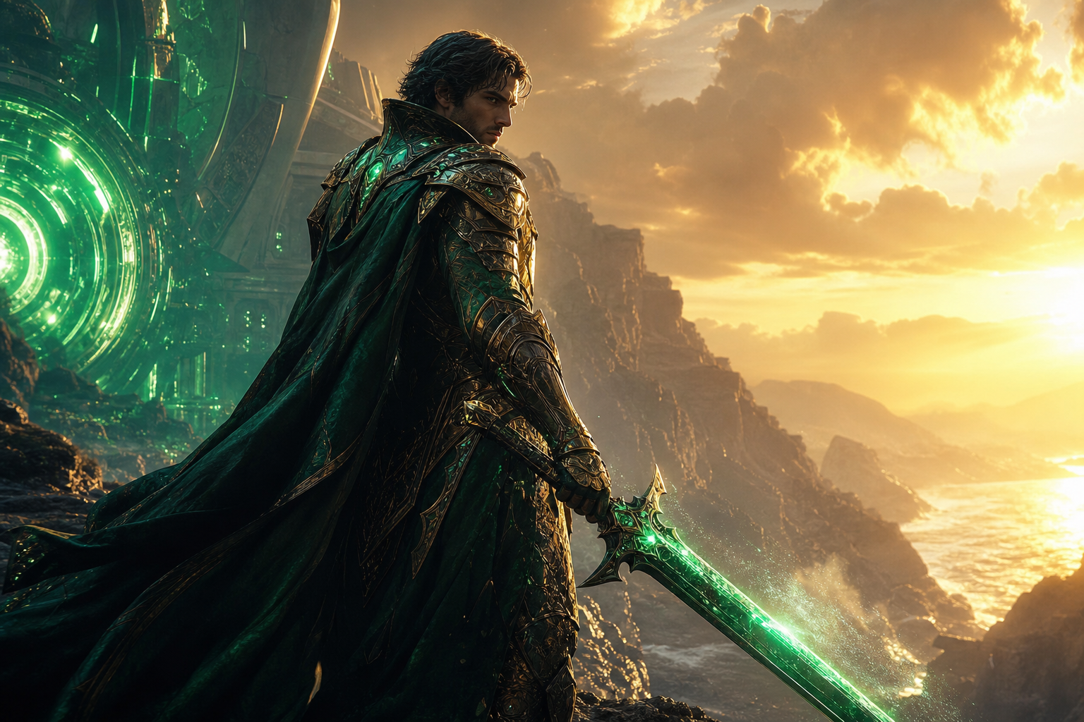 Epic Fantasy Warrior With Glowing Sword Gaming Wallpaper  12 4K