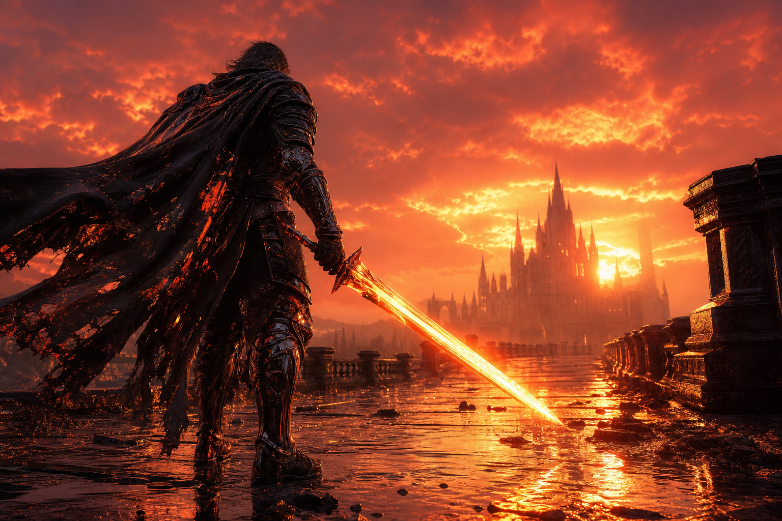 Epic Fantasy Warrior With Glowing Sword Gaming Wallpaper  12 4K