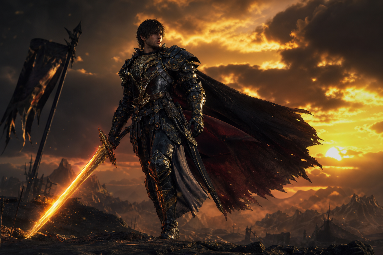 Epic Fantasy Warrior With Glowing Sword Gaming Wallpaper  12 4K