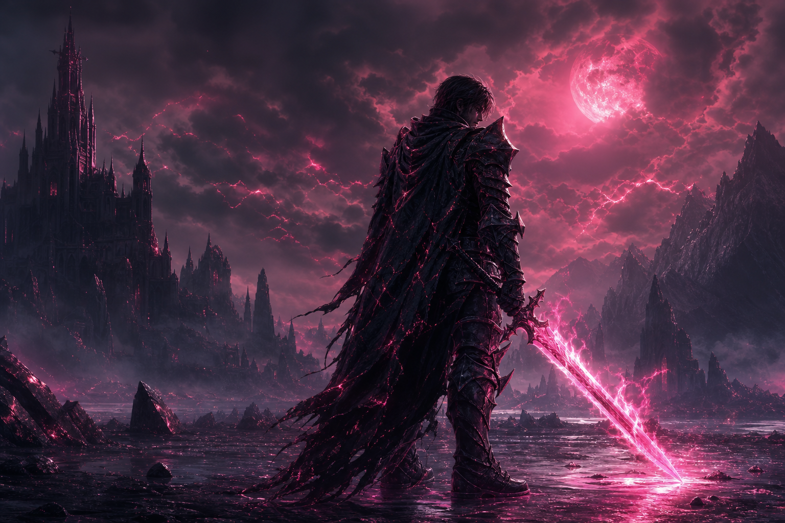 Epic Fantasy Warrior With Glowing Sword Gaming Wallpaper  2 4K