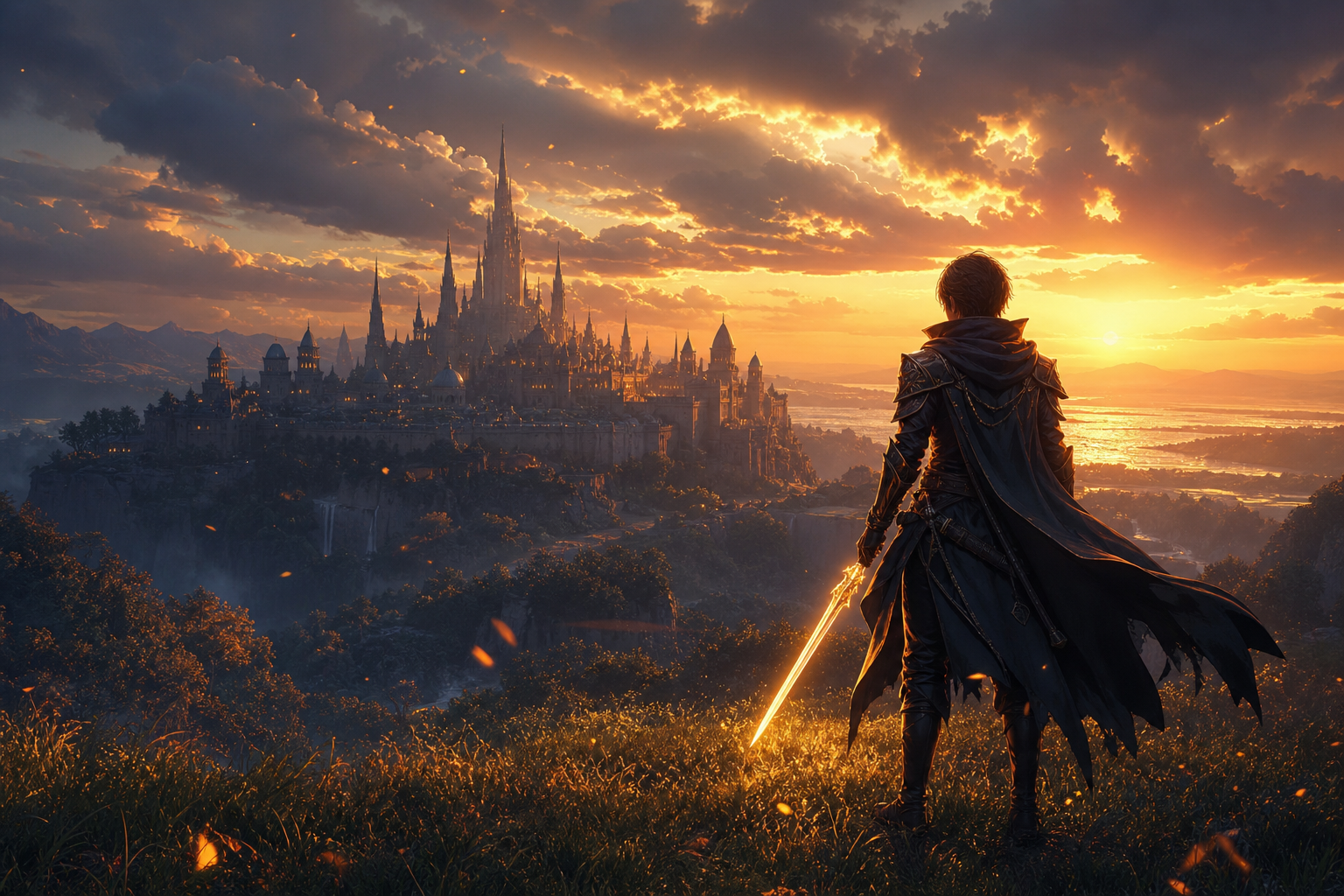 Epic Fantasy Warrior With Glowing Sword Gaming Wallpaper  2 4K