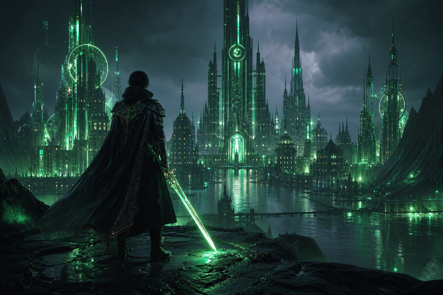 Epic Fantasy Warrior With Glowing Sword Gaming Wallpaper  2 4K