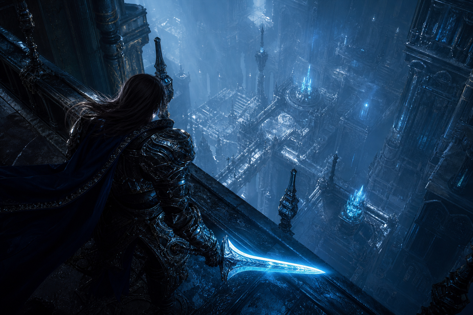 Epic Fantasy Warrior With Glowing Sword Gaming Wallpaper  2 4K