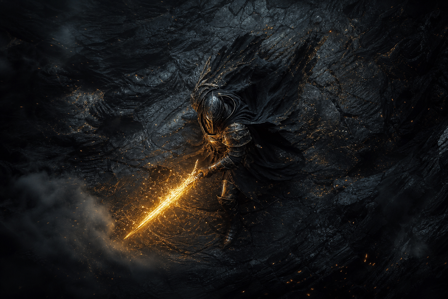 Epic Fantasy Warrior With Glowing Sword Gaming Wallpaper  2 4K