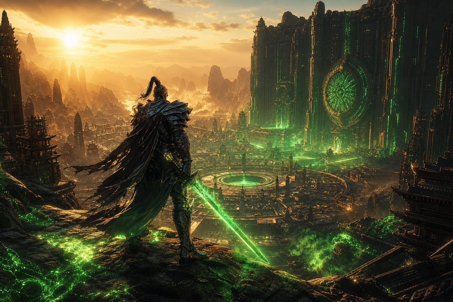 Epic Fantasy Warrior With Glowing Sword Gaming Wallpaper  2 4K