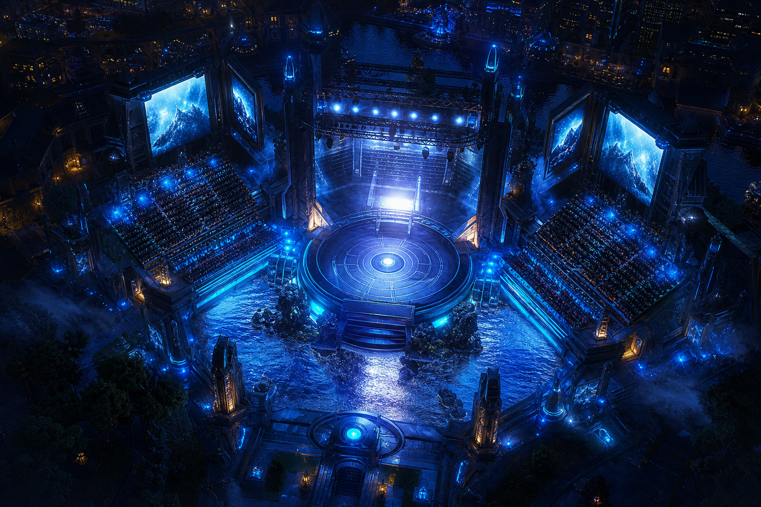 Esports Stage With Dramatic Lighting Gaming Wallpaper 16 4K 10 4K Gaming Wallpaper