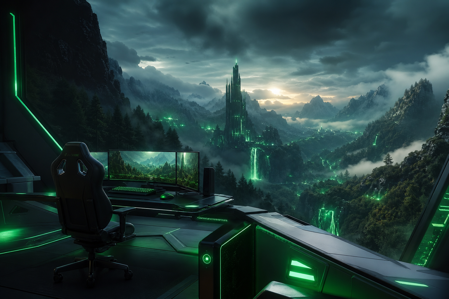 Esports Stage With Dramatic Lighting Gaming Wallpaper  16 4K