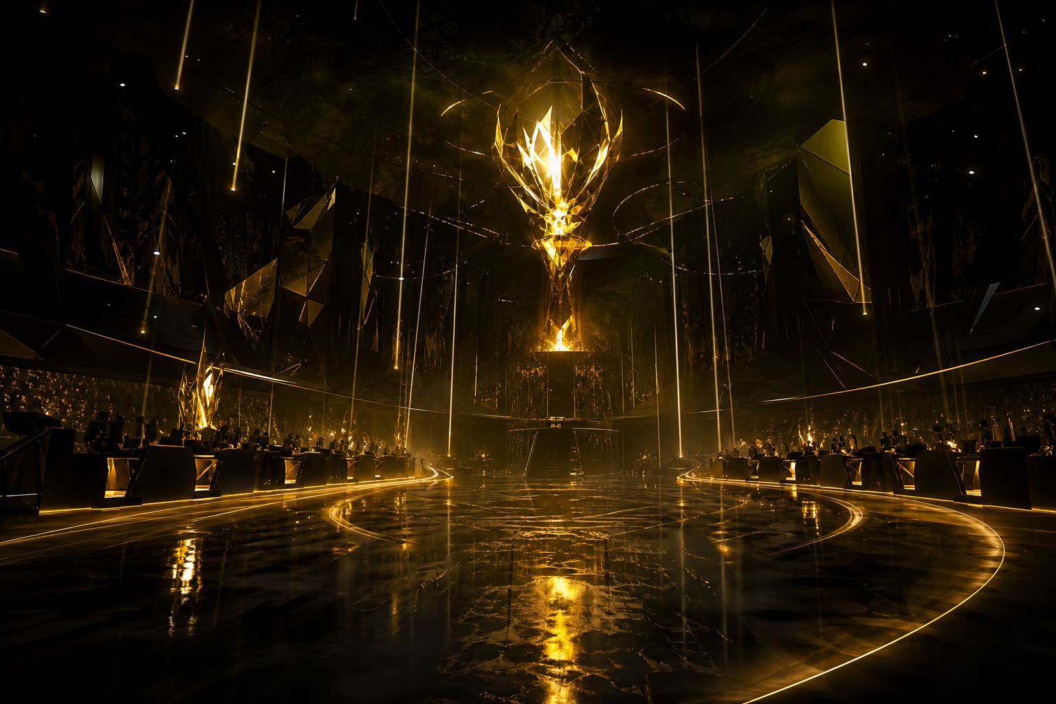 Esports Stage With Dramatic Lighting Gaming Wallpaper  6 4K