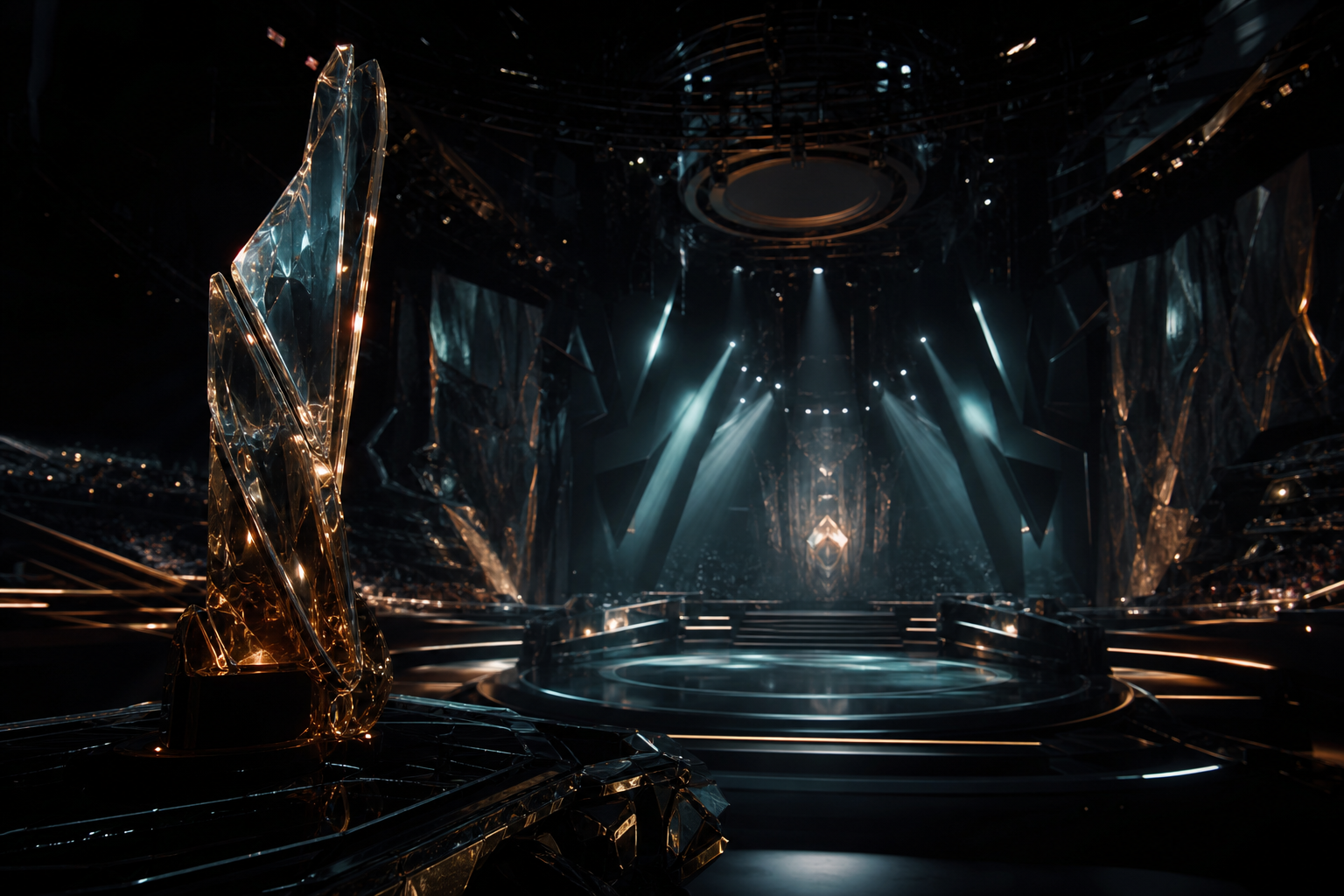 Esports Stage With Dramatic Lighting Gaming Wallpaper  6 4K