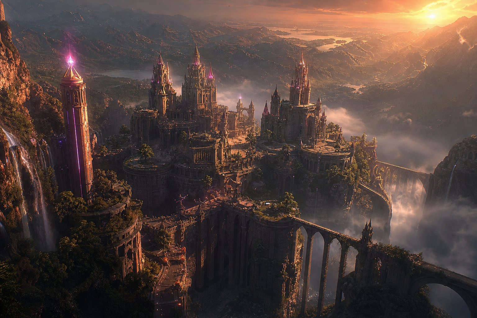 Fantasy Castle Landscape With Cinematic Atmosphere Movie Wallpaper  5 4K