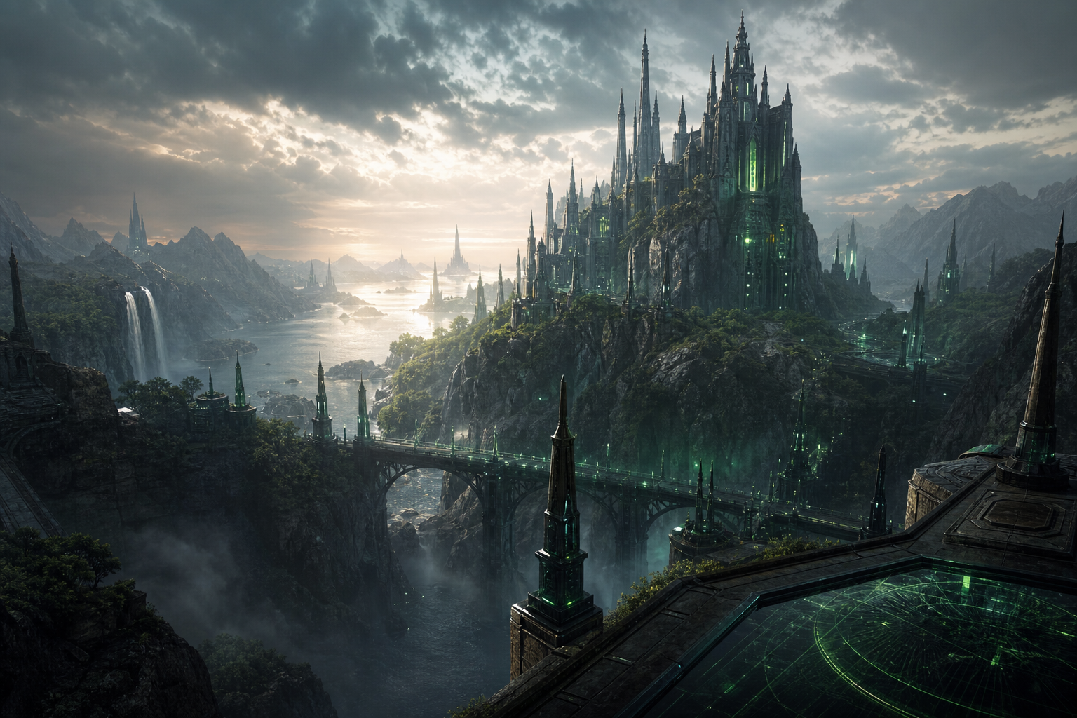 Fantasy Castle Landscape With Cinematic Atmosphere Movie Wallpaper  5 4K