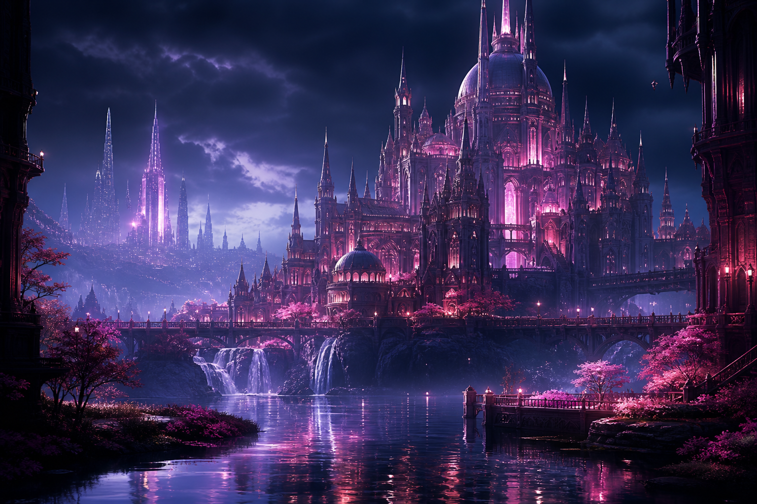 Fantasy Castle Landscape With Cinematic Atmosphere Movie Wallpaper  5 4K