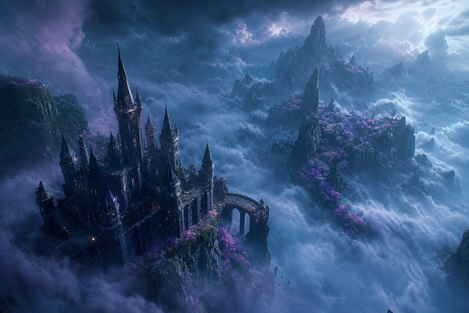 Fantasy Castle Landscape With Cinematic Atmosphere Movie Wallpaper  5 4K