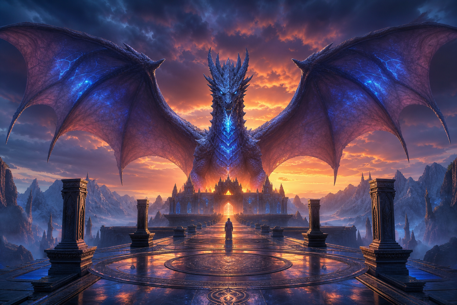 Fantasy Dragon Boss Battle Scene Gaming Wallpaper  15 4K