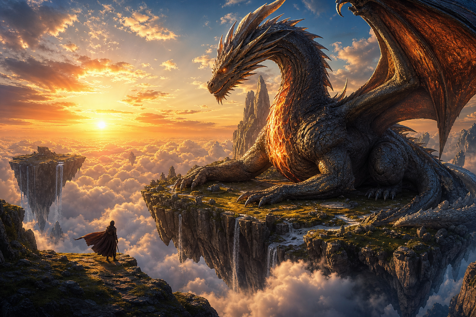 Fantasy Dragon Boss Battle Scene Gaming Wallpaper  15 4K