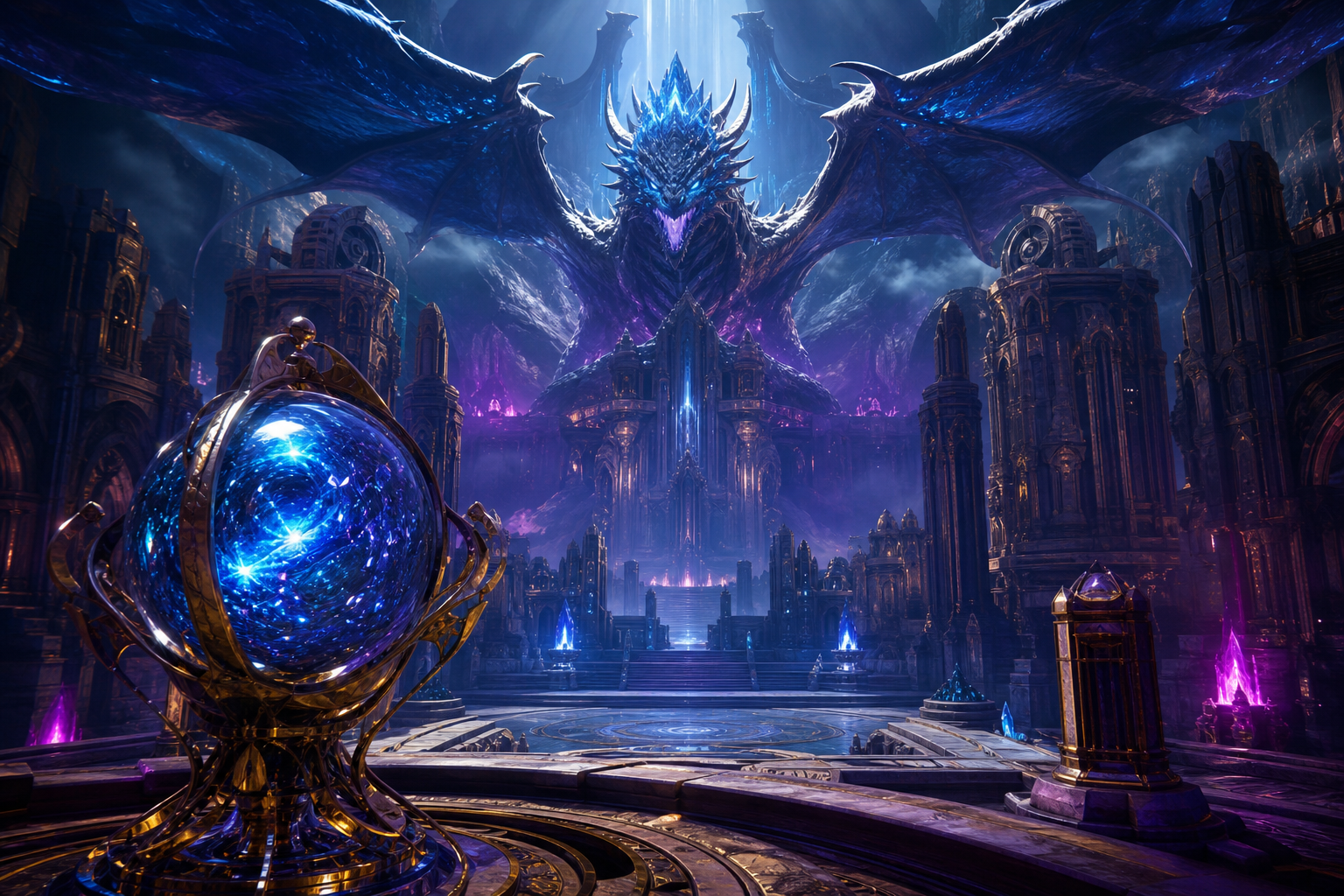 Fantasy Dragon Boss Battle Scene Gaming Wallpaper  15 4K