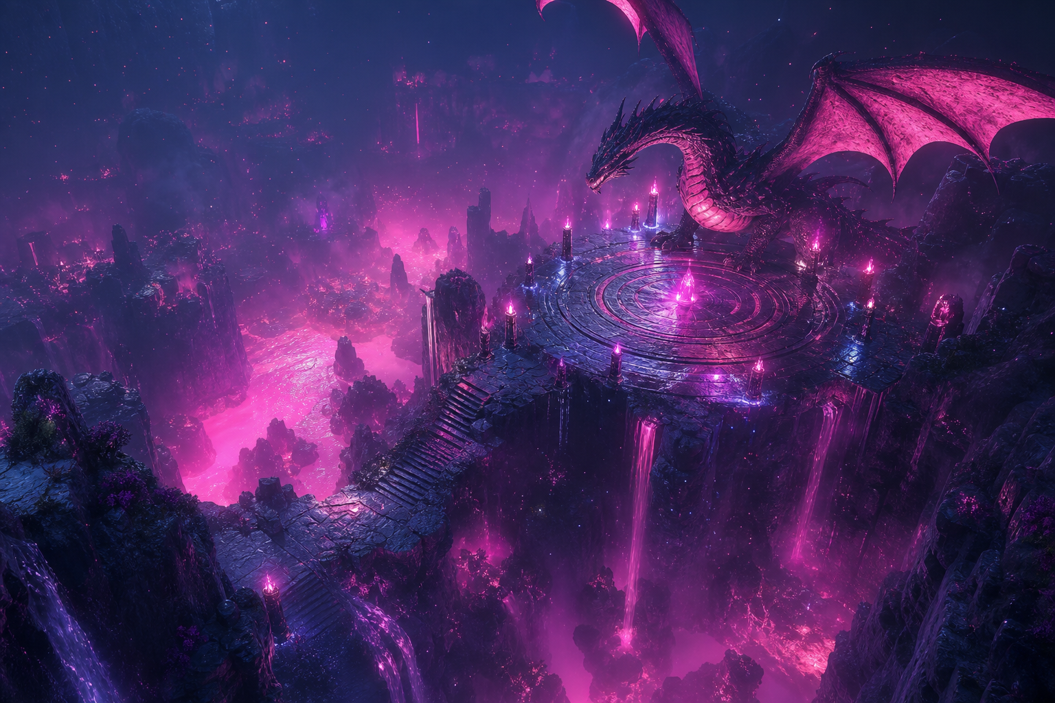 Fantasy Dragon Boss Battle Scene Gaming Wallpaper  15 4K