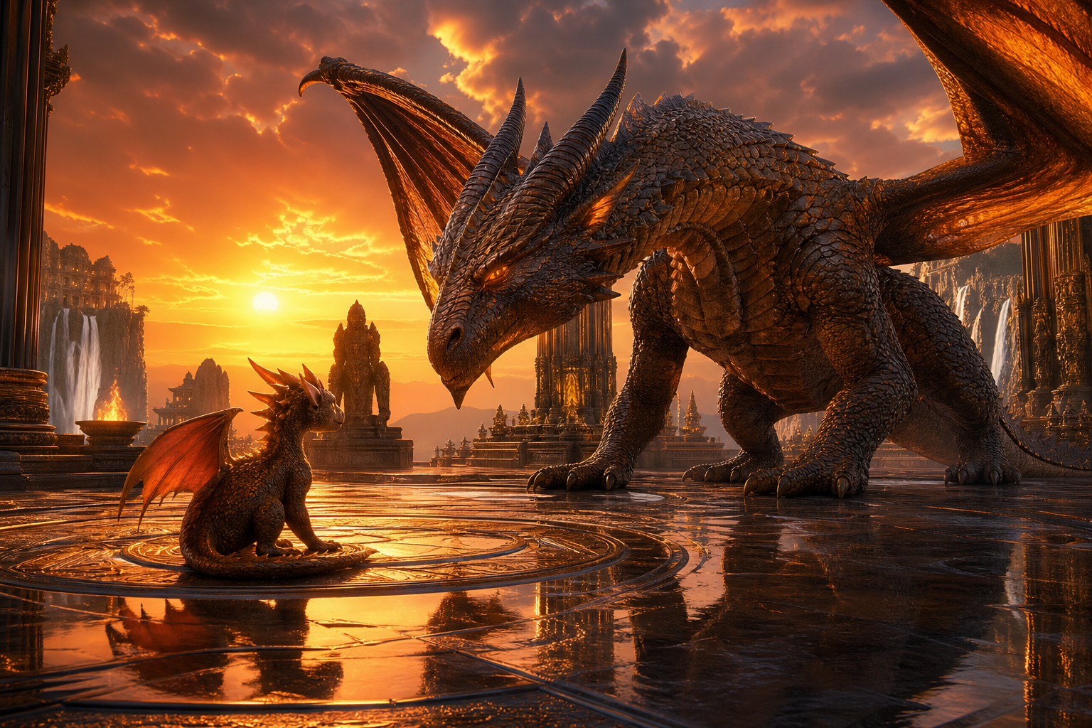 Fantasy Dragon Boss Battle Scene Gaming Wallpaper  5 4K