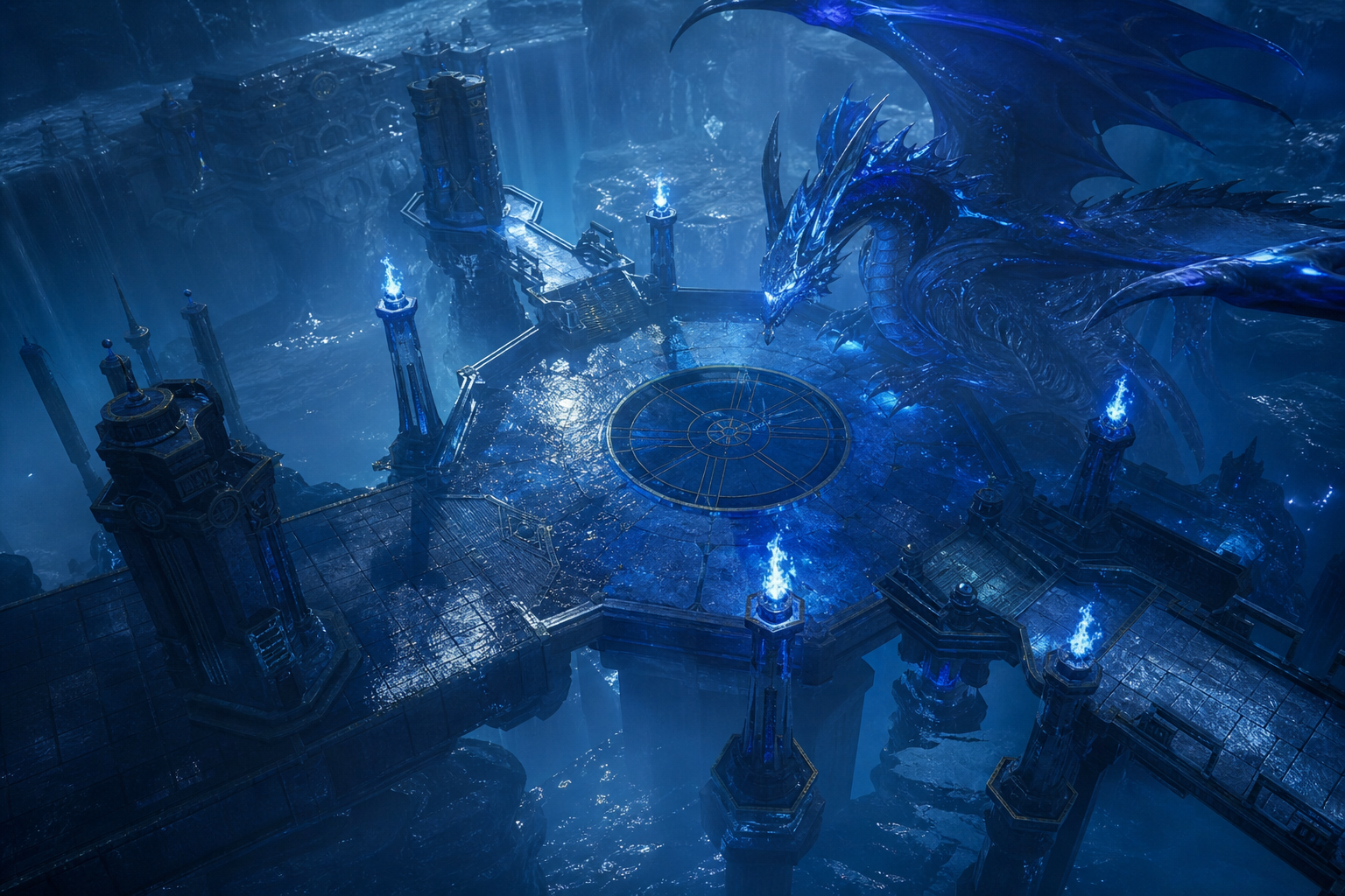 Fantasy Dragon Boss Battle Scene Gaming Wallpaper  5 4K