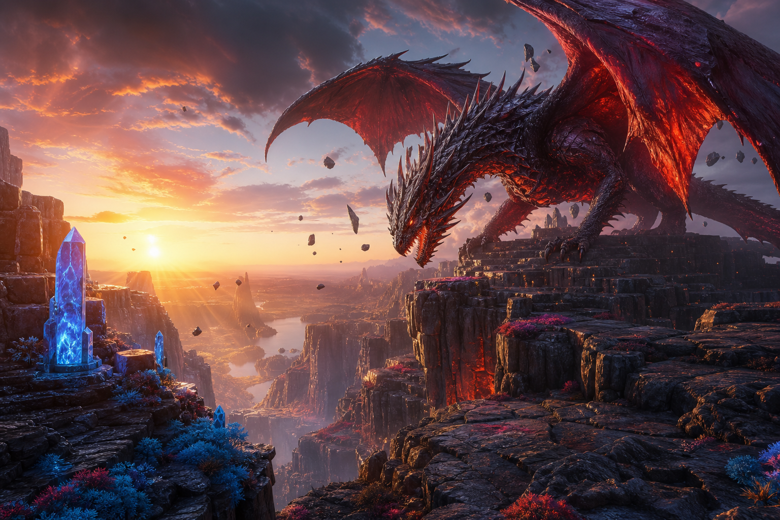 Fantasy Dragon Boss Battle Scene Gaming Wallpaper  5 4K