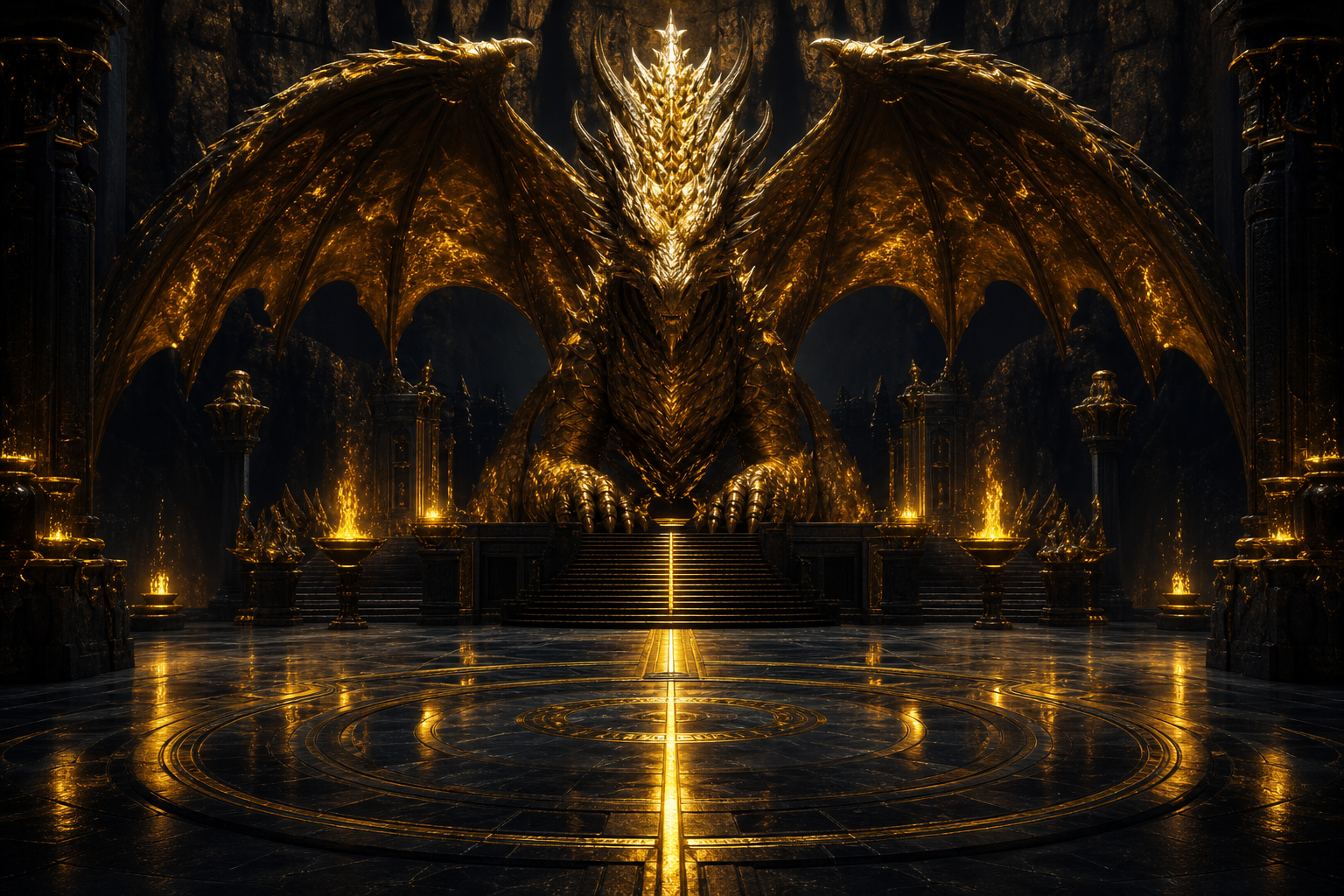 Fantasy Dragon Boss Battle Scene Gaming Wallpaper  5 4K
