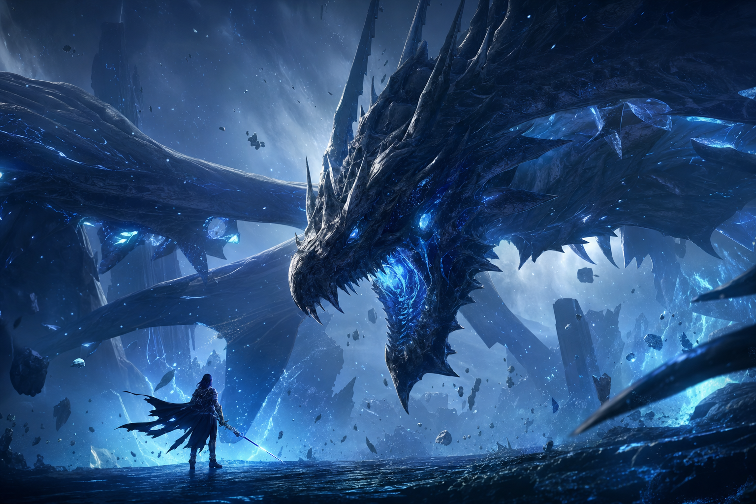 Fantasy Dragon Boss Battle Scene Gaming Wallpaper  5 4K