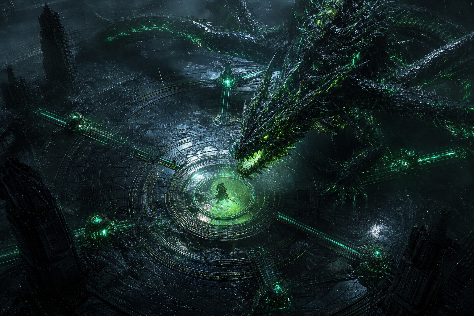 Fantasy Dragon Boss Battle Scene Gaming Wallpaper  5 4K