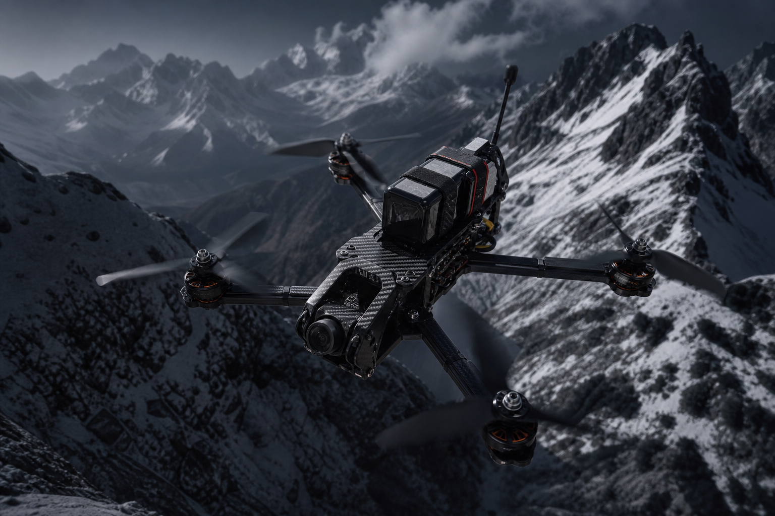 Fpv Drone In Snowy Mountains Drone Wallpaper 6 4K 11 4K Drone Wallpaper
