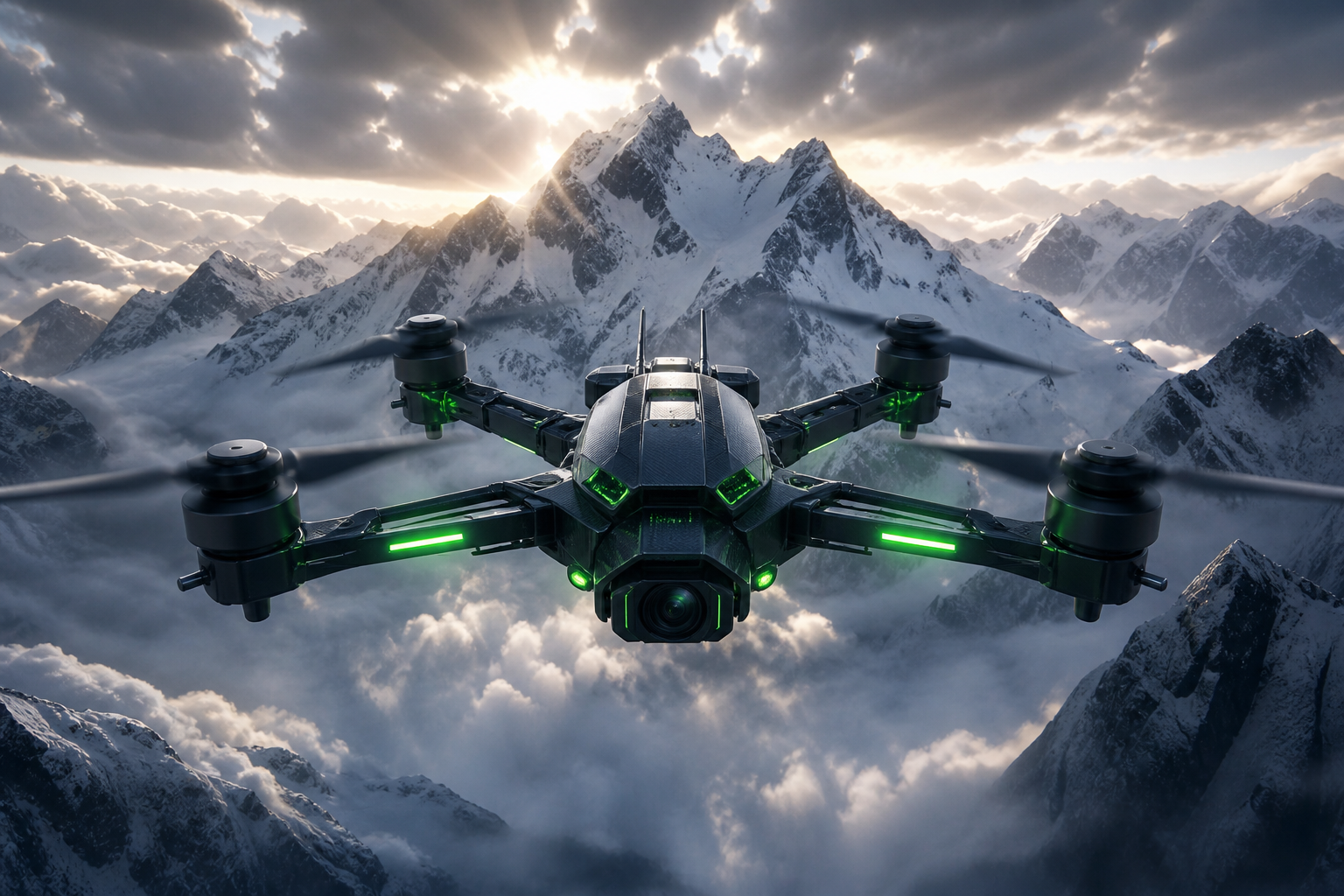 Fpv Drone In Snowy Mountains Drone Wallpaper  6 4K