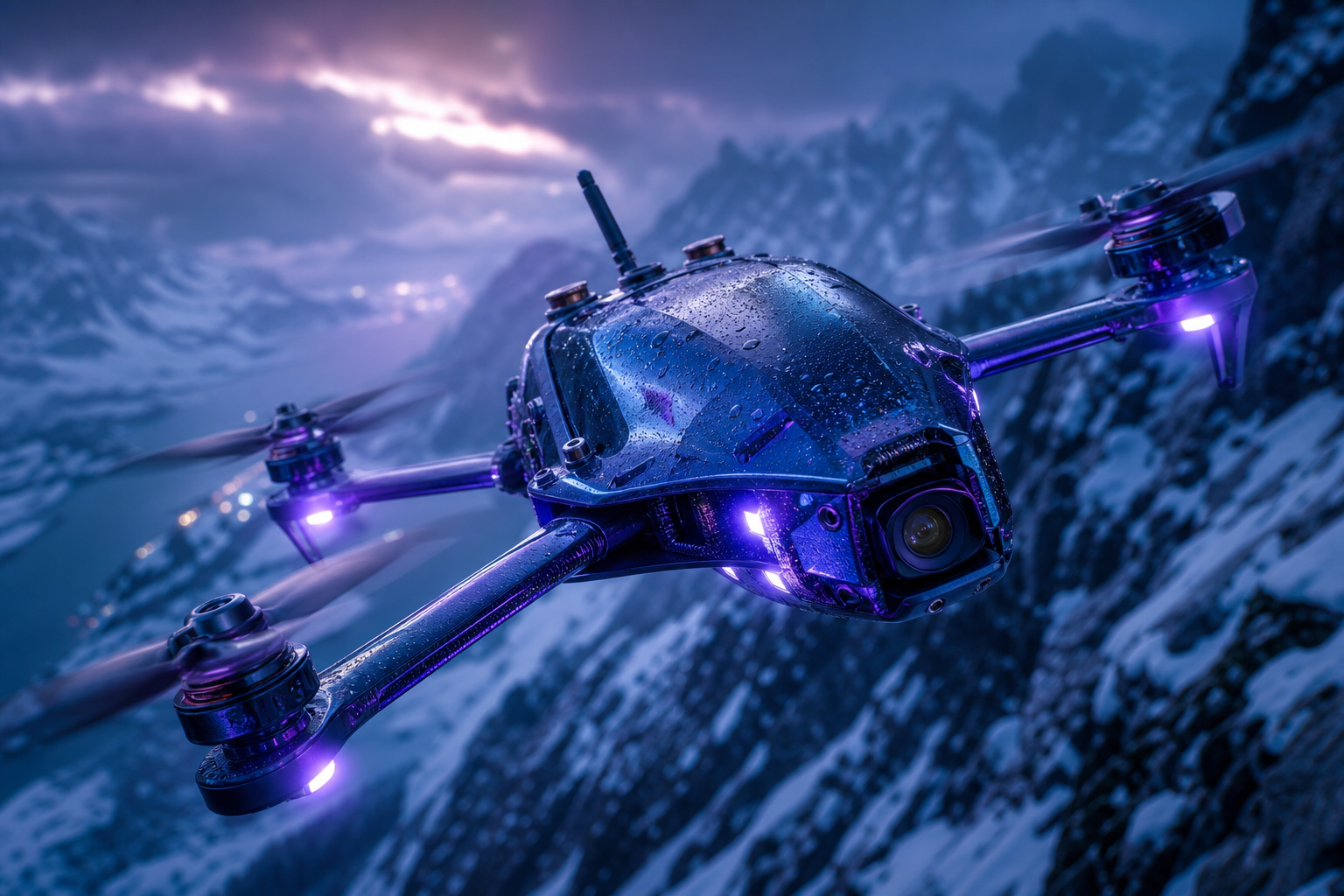 Fpv Drone In Snowy Mountains Drone Wallpaper  6 4K
