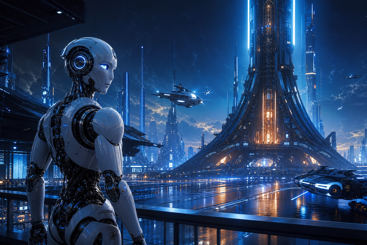 Friendly Humanoid Robot In Futuristic City Robots Wallpaper 1 4K 11 4K Robots Wallpaper