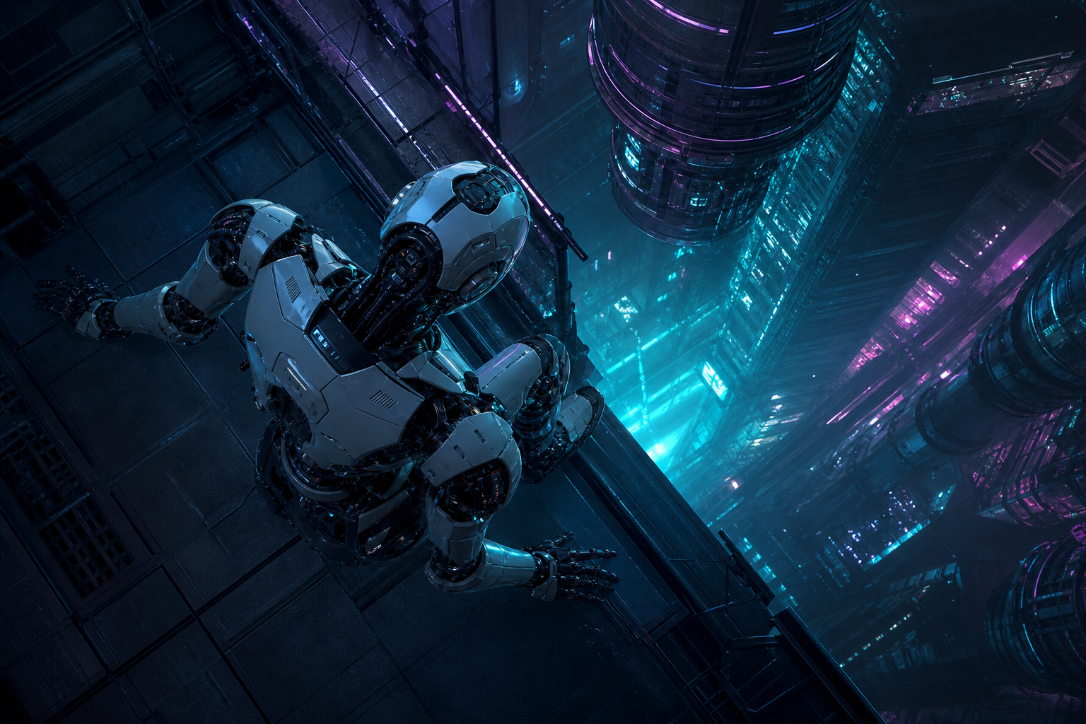 Friendly Humanoid Robot In Futuristic City Robots Wallpaper  9 4K