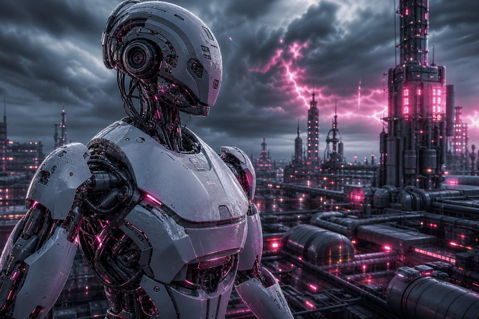Friendly Humanoid Robot In Futuristic City Robots Wallpaper 9 4K 7 4K Robots Wallpaper