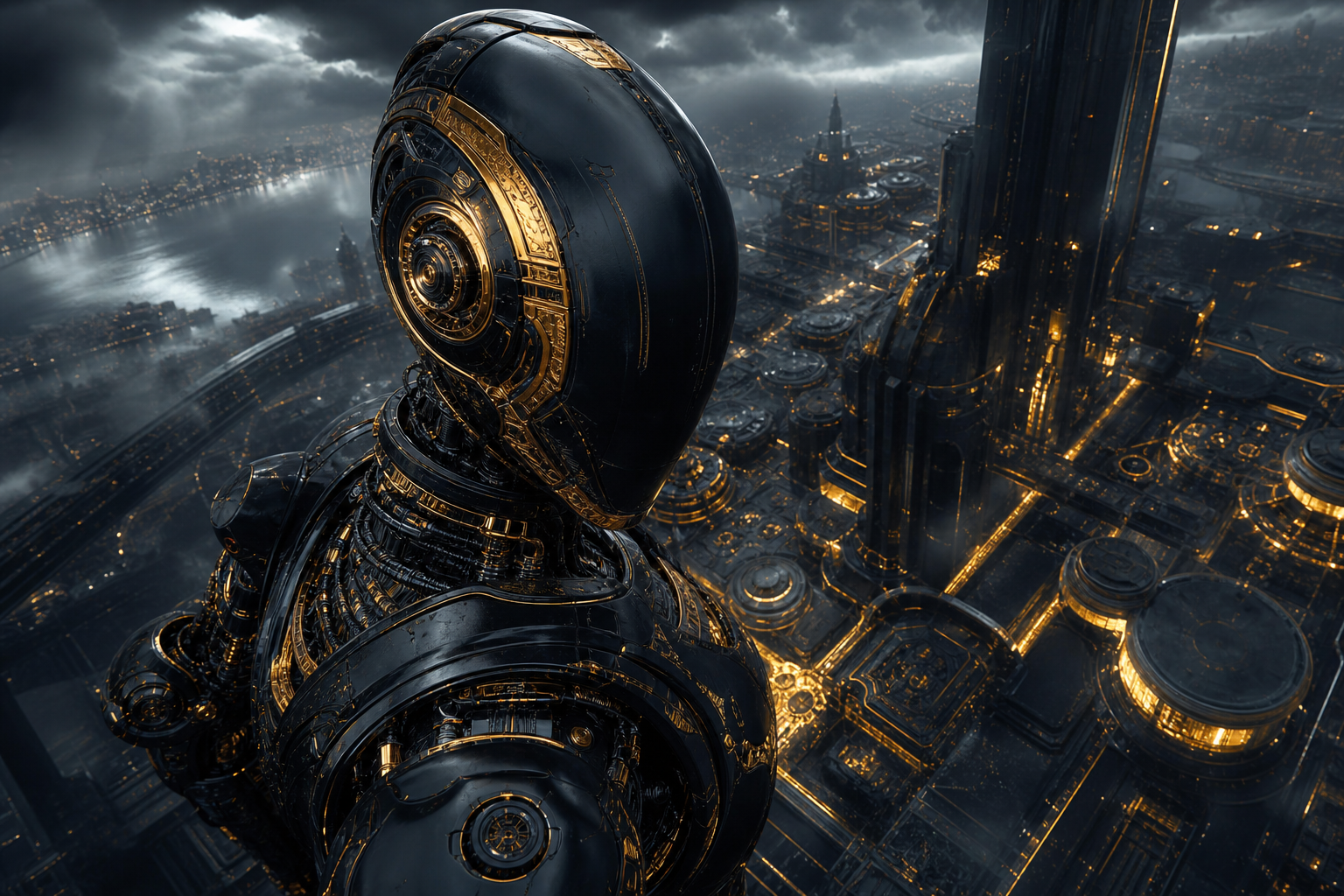 Friendly Humanoid Robot In Futuristic City Robots Wallpaper  9 4K