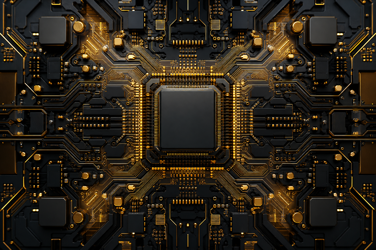 Futuristic Circuit Board Macro Shot Electronics Wallpaper  1 4K