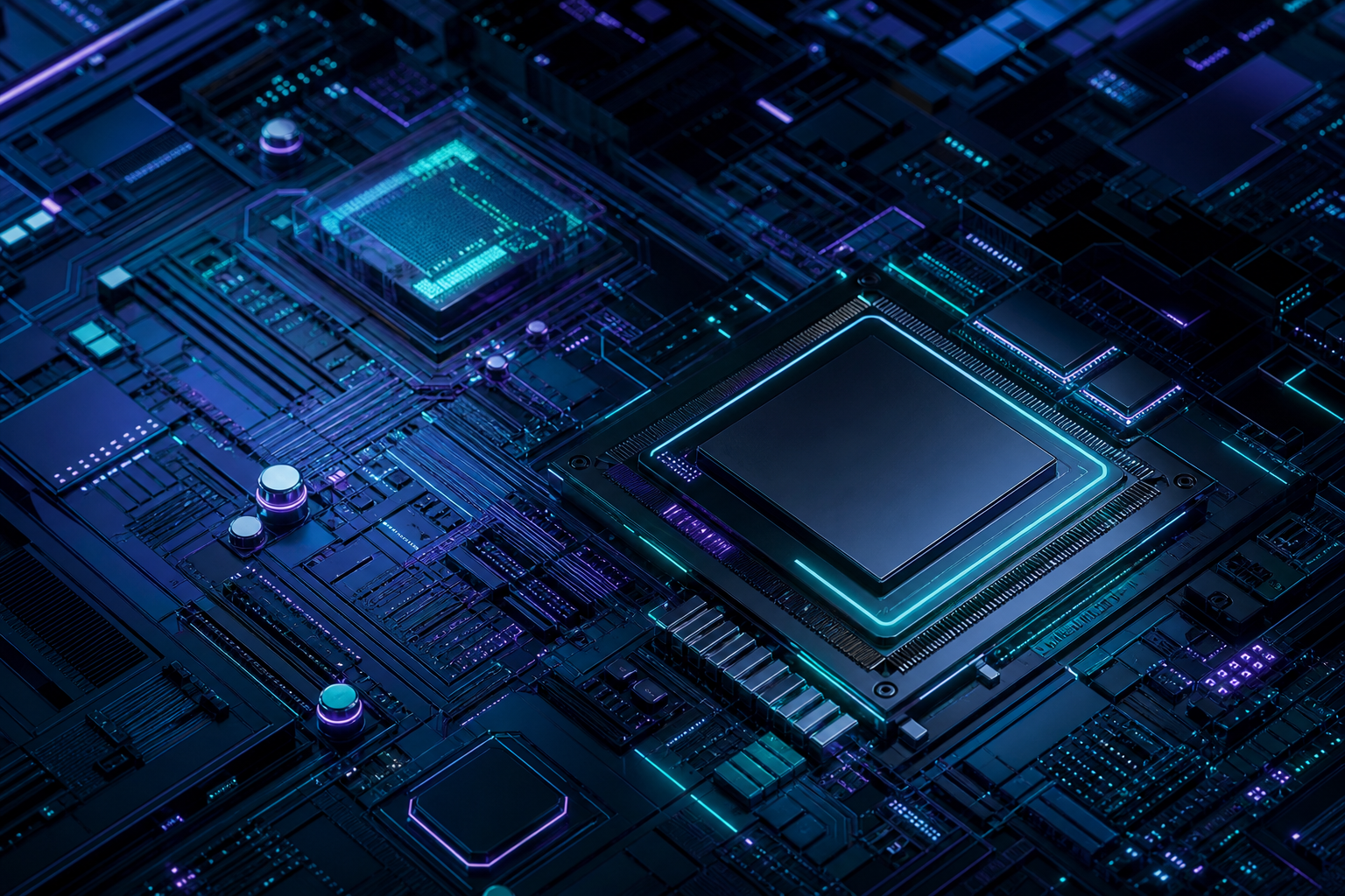 Futuristic Circuit Board Macro Shot Electronics Wallpaper  1 4K