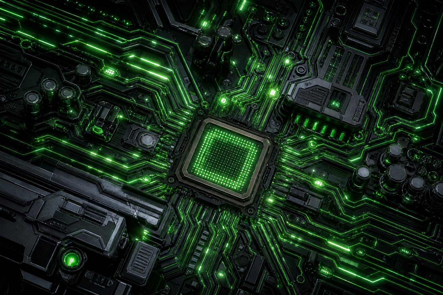 Futuristic Circuit Board Macro Shot Electronics Wallpaper  1 4K
