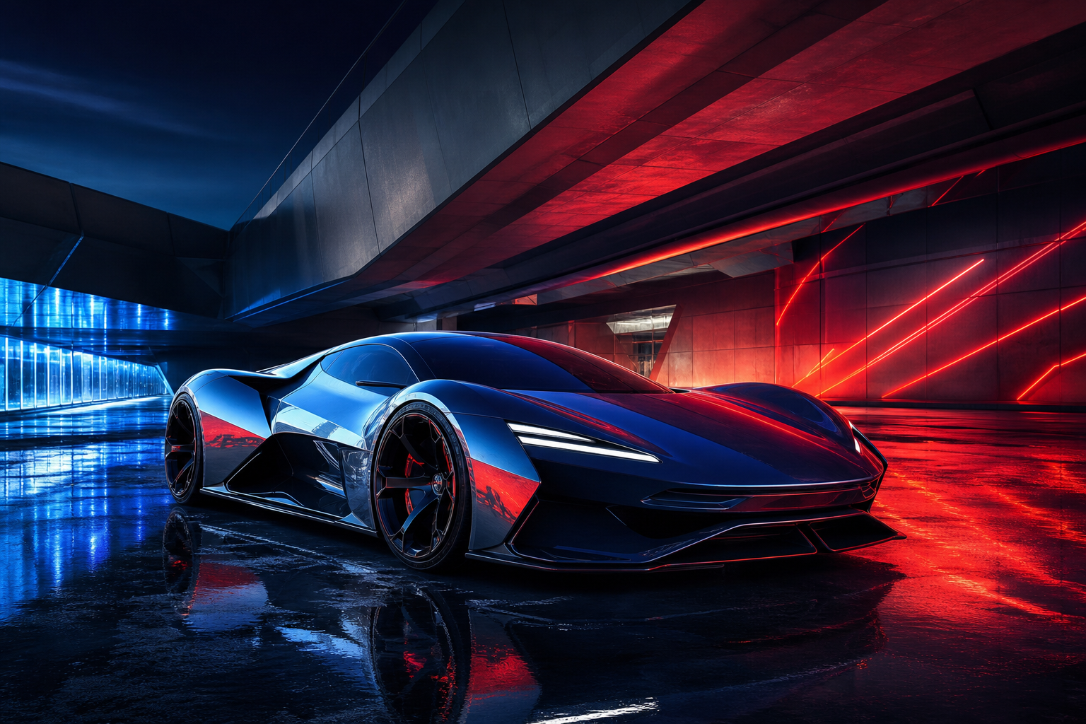 Futuristic Electric Hypercar Studio Shot Cars Wallpaper  5 4K