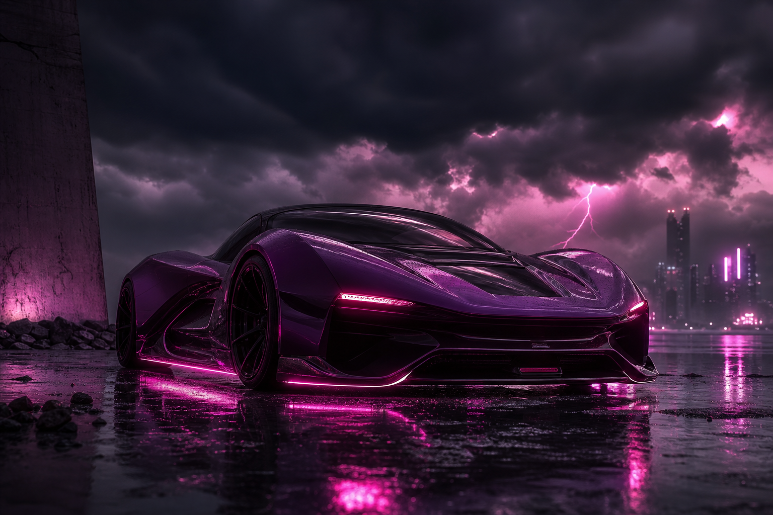 Futuristic Electric Hypercar Studio Shot Cars Wallpaper  5 4K