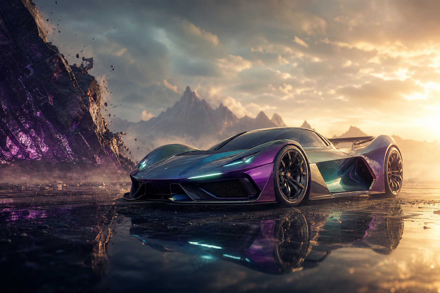 Futuristic Electric Hypercar Studio Shot Cars Wallpaper  5 4K