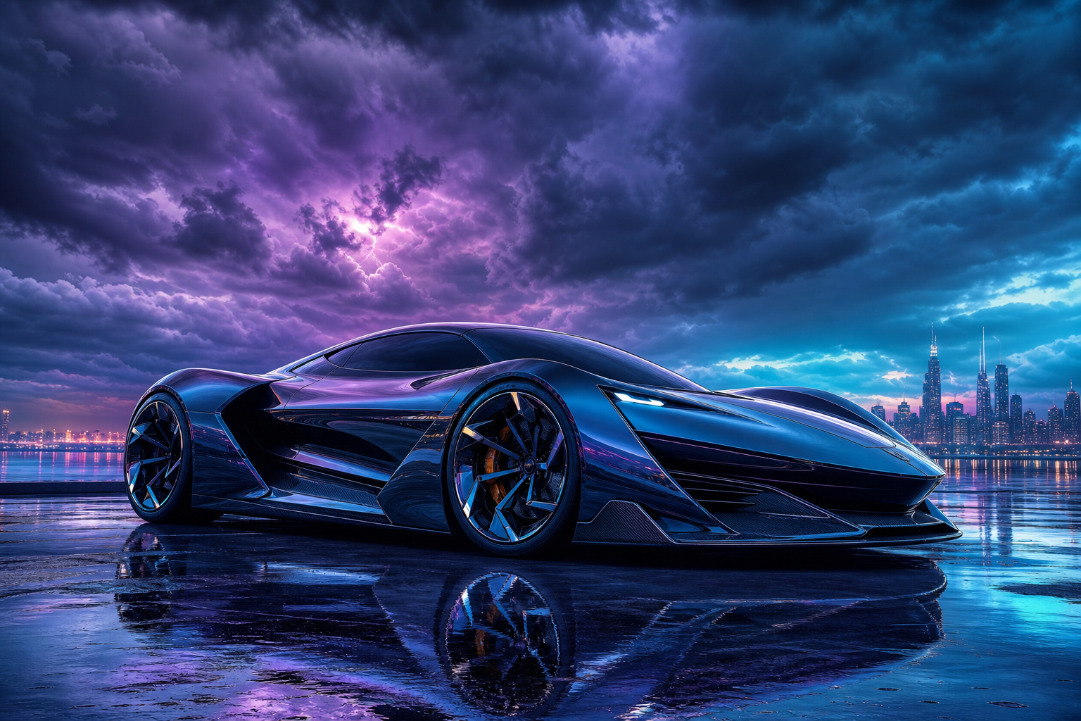 Futuristic Electric Hypercar Studio Shot Cars Wallpaper  5 4K