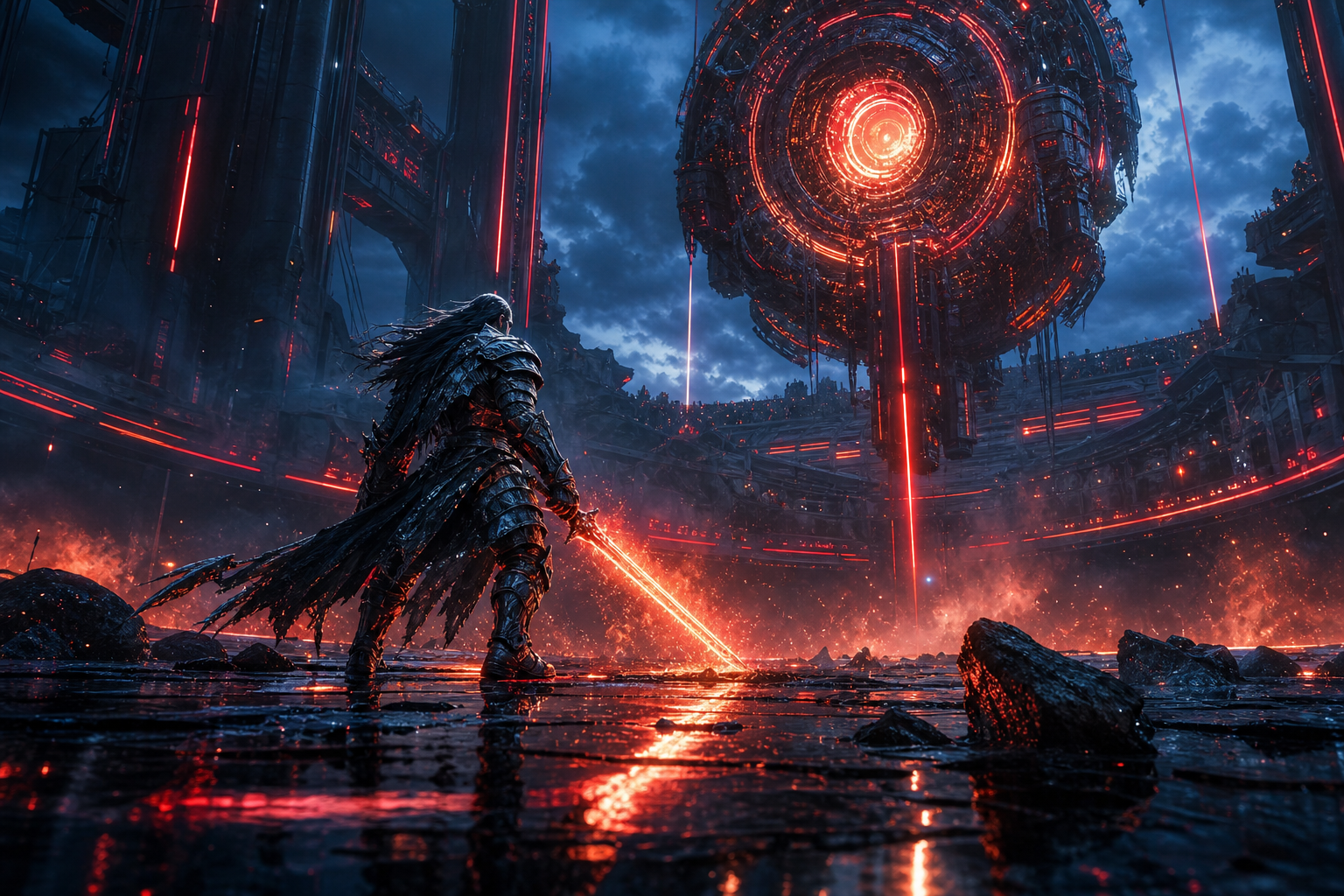 Futuristic Gaming Setup With RGB Lighting Gaming Wallpaper  1 4K