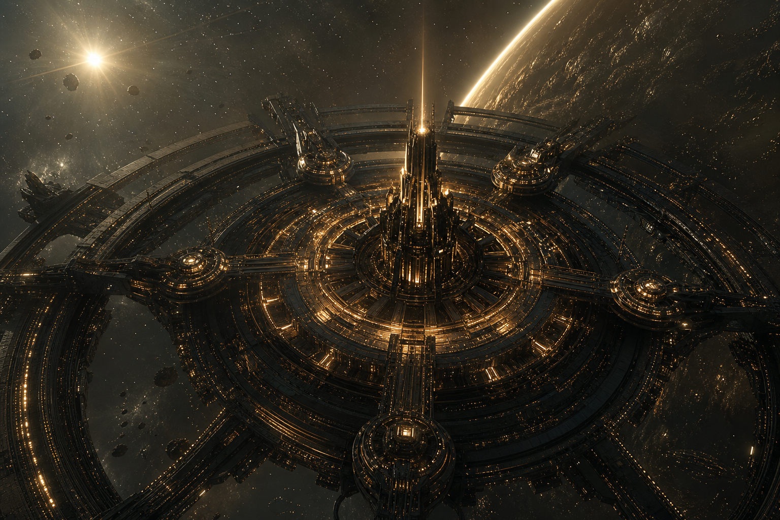 Futuristic Space Station Deep Space Cinematic Wallpaper Movie Wallpaper 3 4K 10 4K Movie Wallpaper